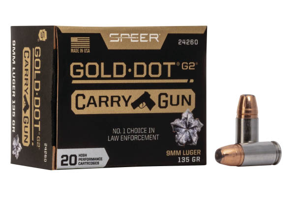 Speer Gold Dot Carry Gun Ammunition for Compact Handguns