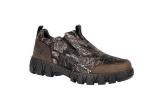Rocky Boots Oak Creek Camo Slip-On Shoe in Realtree Timber Camo