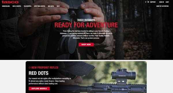 Tasco Unveils New Website and ProPoint Red Dot Lineup Expansion