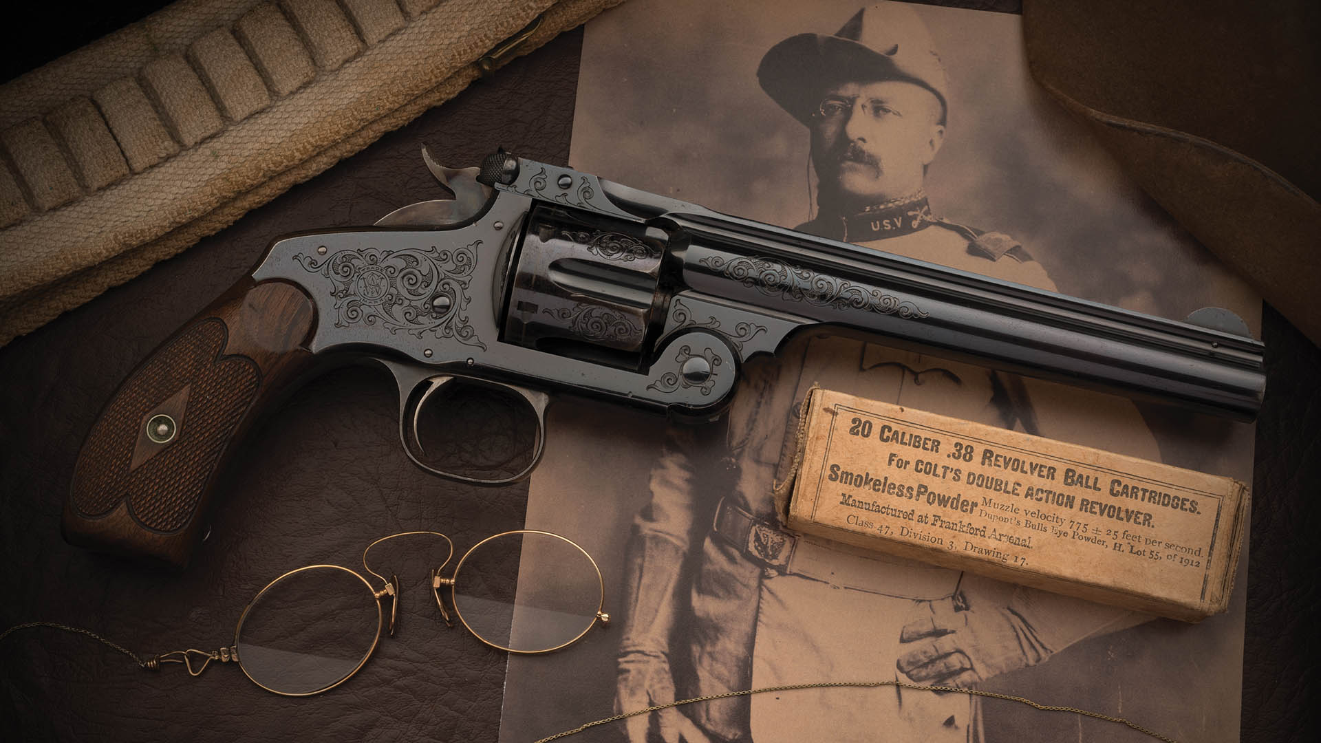 Teddy Roosevelt's revolver in the New Gun Owners Wish Book